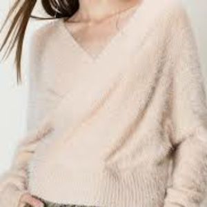 * New Fashion on Earth Fuzzy Tie-Back Sweater sz L